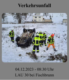 Verkehrsunfall 04.12.2023 - 08:30 Uhr LAU 30 bei Fischbrunn