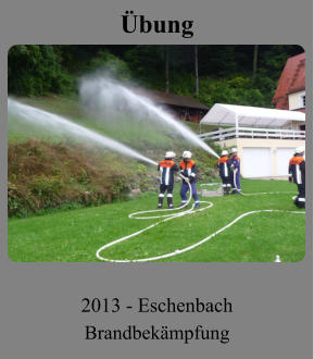 Übung 2013 - Eschenbach Brandbekämpfung